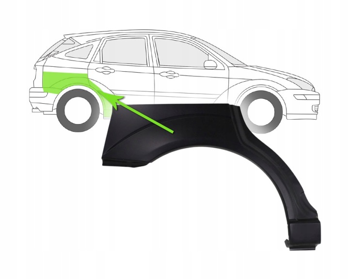 фото №9, Ford focus i mk1 98-04 hb ремкомплект крыльев зад