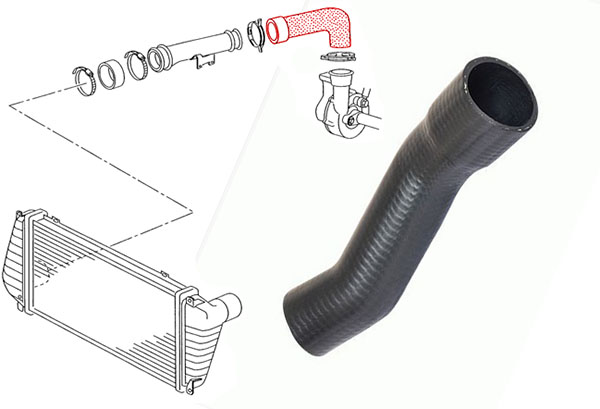 фото №1, Wąż шланг труба радіатор turbo інтеркулер vw lt 2.5 tdi 1999-2006