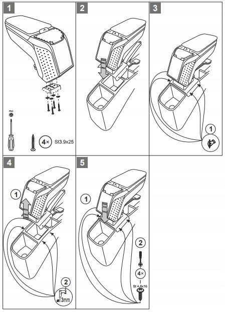 фото №6, Підлокітник honda jazz 2016- | rati armster 2 bl