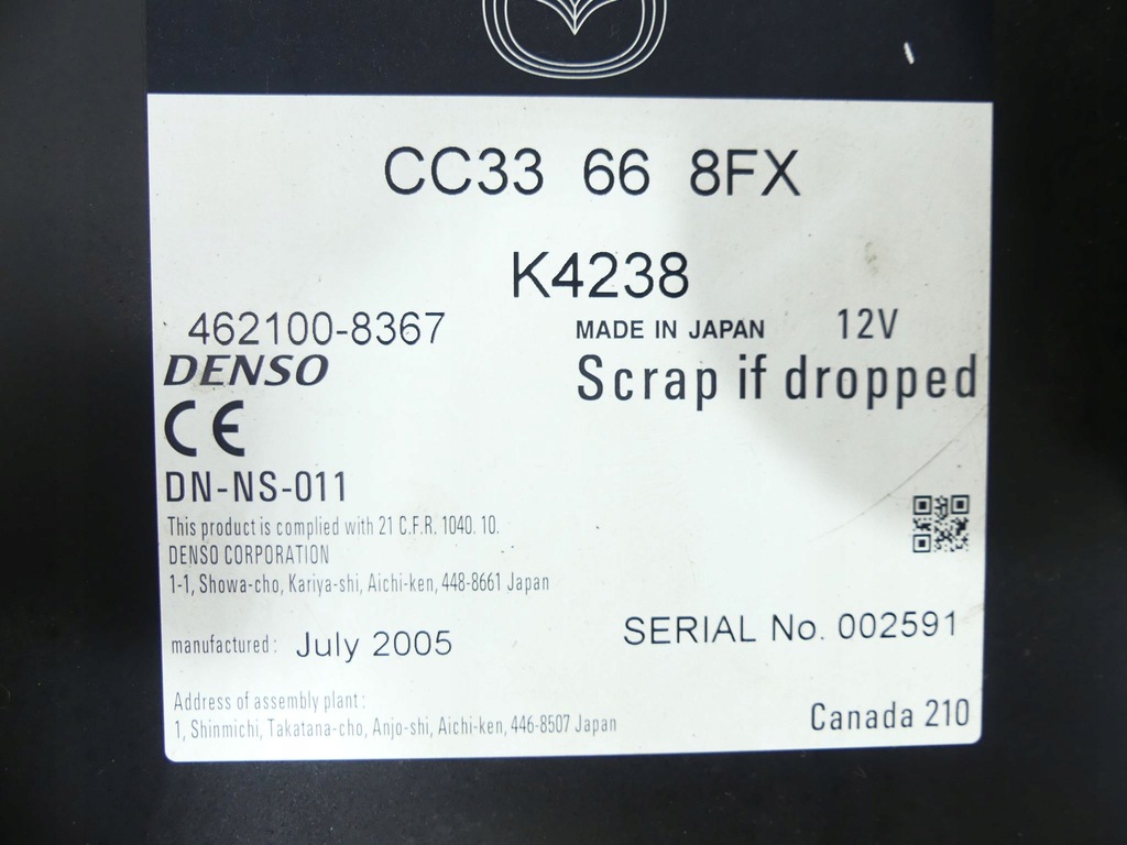 фото №3, Mazda 3 bk 03-09 зчитувач dvd 462100-8367 cc33668fx