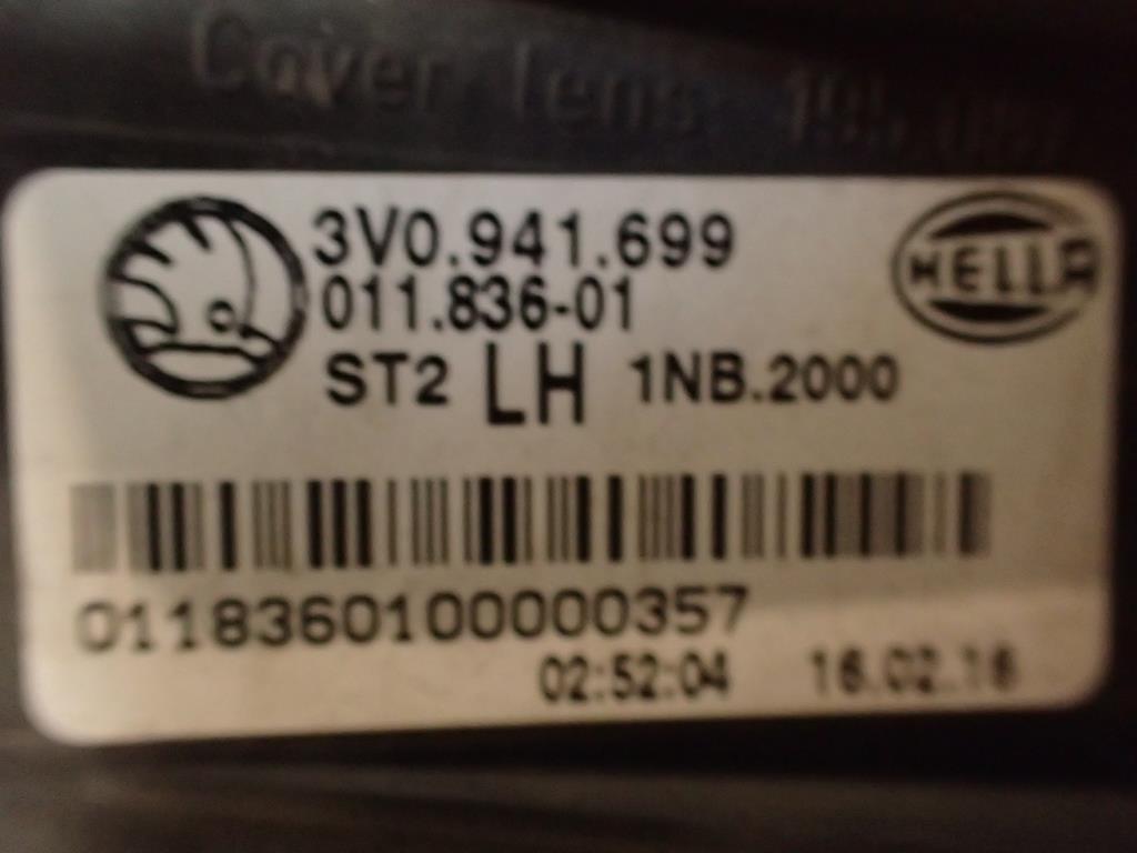 фото №4, Противотуманная фара левый skoda superb iii 015-