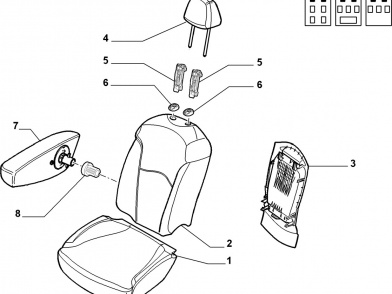 фото №10, Спинка мат сидіння niebieski пасажира fiat ulysse