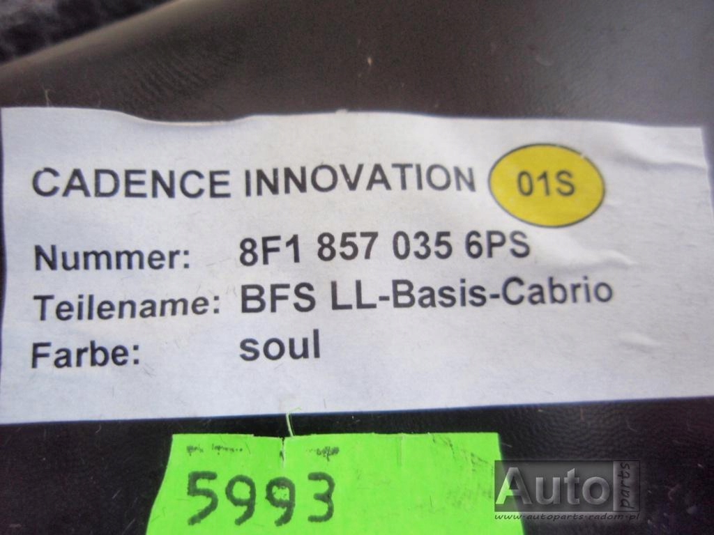 фото №6, Ap бардачок пасажира 8f1857035 audi a5 8f cabrio