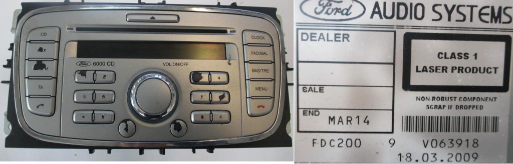 фото №3, Ford galaxy 2 ii mk3 радіо mondeo mk4 smax + kod