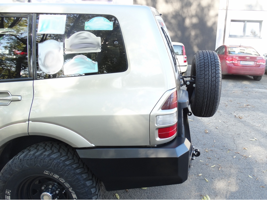 фото №12, Mitsubishi pajero 3 v60 бампер задня сталевий+ безкоштовно