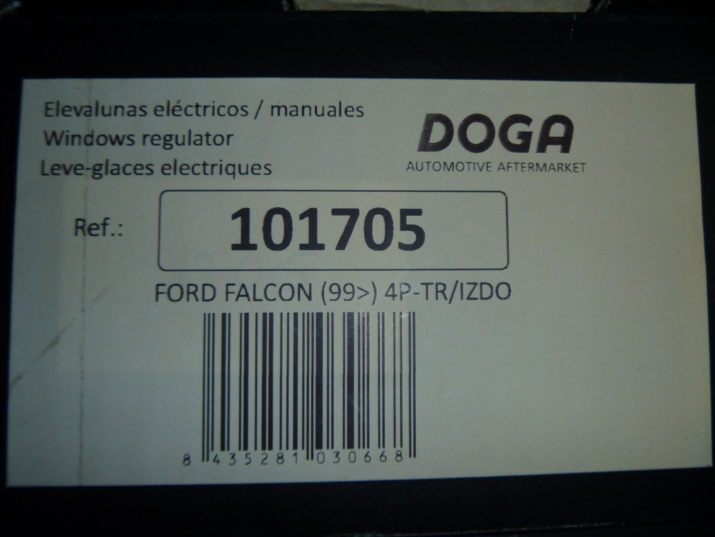 фото №2, Підйомник скло doga 101705