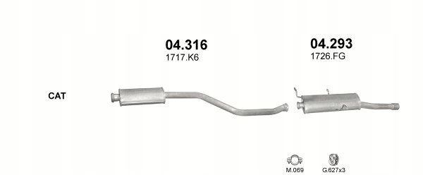 фото №1, Гасник citroen середній xsara 2,0hdi