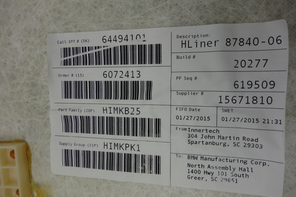 фото №7, Потолок потолок bmw x4 f26 люк