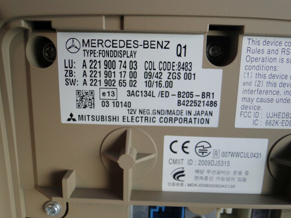 фото №9, Mercedes s klasa w221 ml gl 166 монітор екран