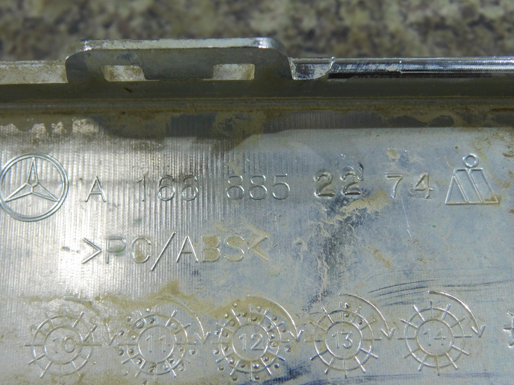 фото №6, Mercedes ml 166 молдинг хром бампер задній задня