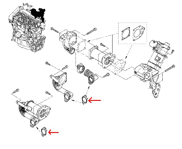 фото №3, Прокладка клапана egr renault 1.5 dci 06-