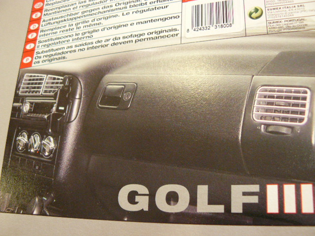 фото №7, Решётки обдув воздуха хром vw golf iii 3 vento