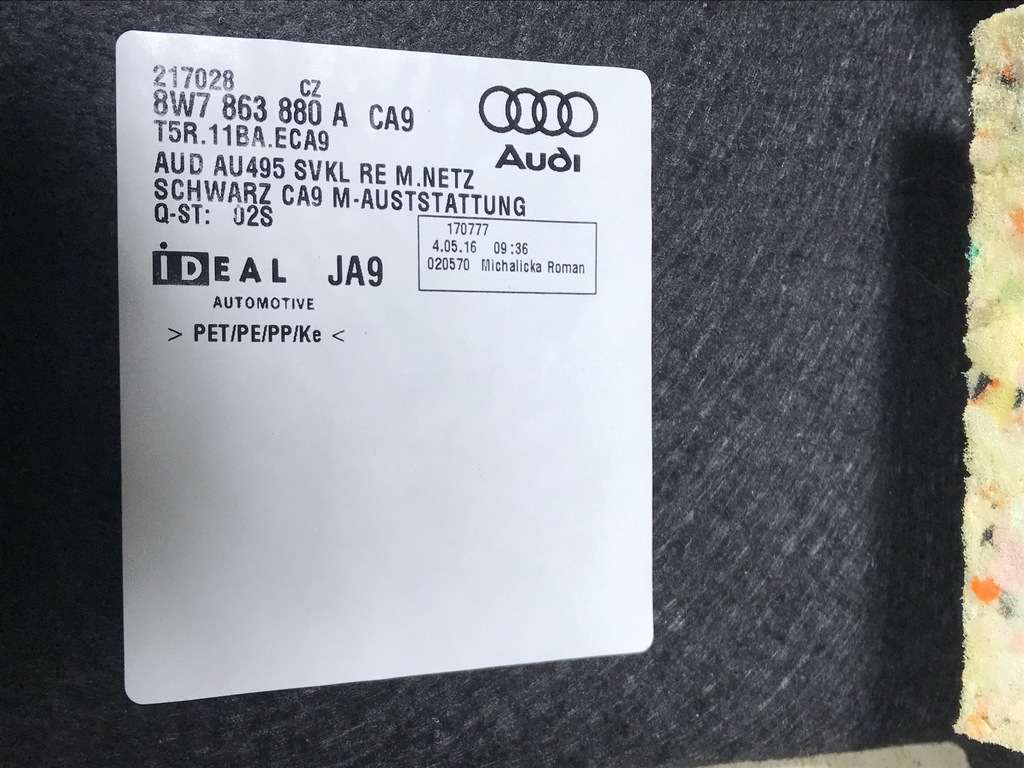 фото №5, Audi a5 b9 8w cabrio обшивка багажника 8w786388a