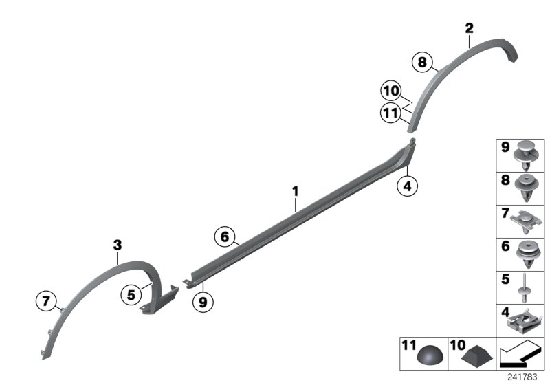 фото №1, Молдинг поріг bmw x3 f25 оригінал