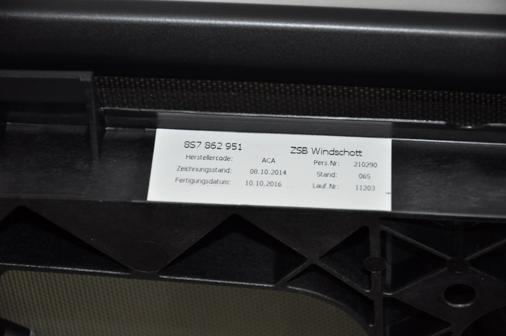 фото №6, Audi tt cabrio 8s вітрозахисний екран захист 8s7862951 8s7862951b 5q0959802