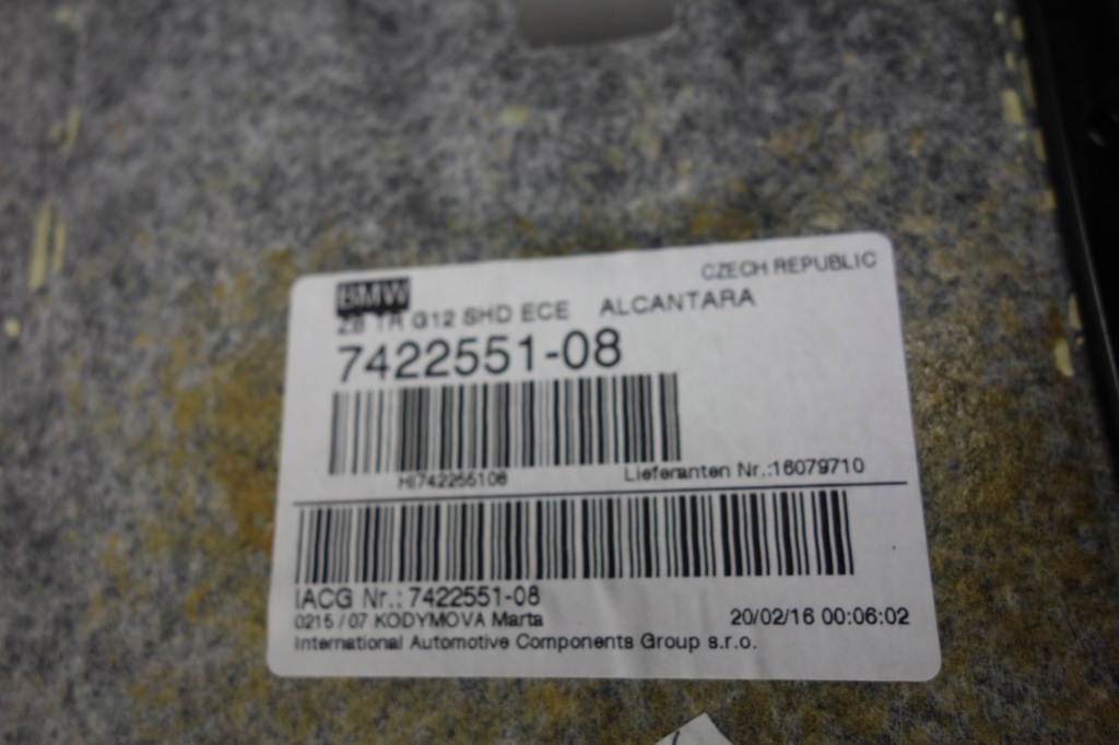 фото №6, Стеля стеля bmw g12 люк alcantara