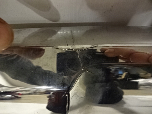 фото №2, Спойлер бампера задняя хром mercedes glk lift amg